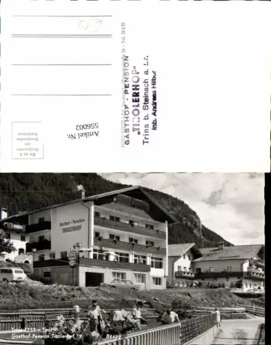556002,tolle AK Trins in Tirol b. Steinach am Brenner Gasthaus Pension Tirolerhof Auto Oldtimer