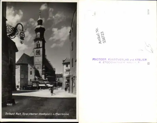 556723,Hall in Tirol Stadtplatz Kirche pub A. Stockhammer 4963