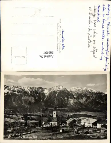 566497,Foto Ak Lans geg. d. Nordkette Kirche