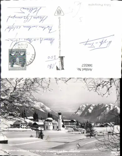 566557,Foto Ak Seekirchlein b. Seefeld i. Tirol Winteransicht Stempel
