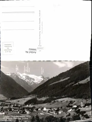 566602,Fulpmes i. Stubaital Stubaier Gletscher Gipfelkarte