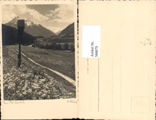 566679,Foto Ak Im Stubaital Neustift im Stubaital Materl Wegkreuz pub A. Künz