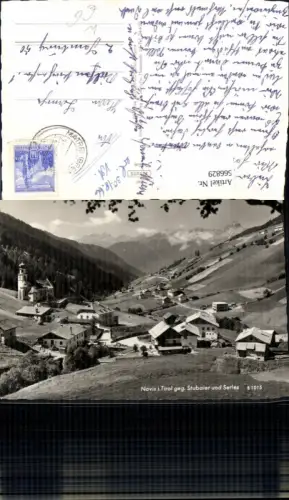 566829,Foto Ak Navis i. Tirol geg. Stubaier u. Serles