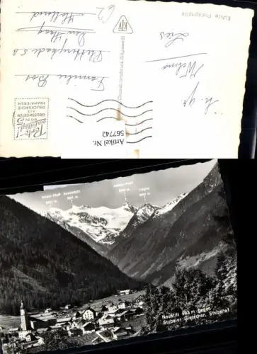 567742,Foto Ak Neustift geg. Stubaier Gletscher Stubaital Neustift im Stubaital