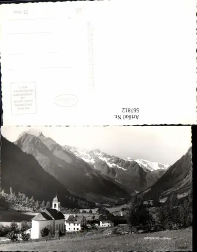 567812,Foto Ak Gschnitz Ansicht m. Kirche