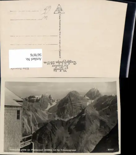 567876,Foto Ak Neustift im Stubaital Innsbrucker Hütte am Pinniserjoch m. Tribulaungruppe