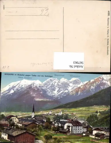 567963,Mieders i. Stubaital geg. Telfes u. d. Kalkkögel pub K. Redlich 468