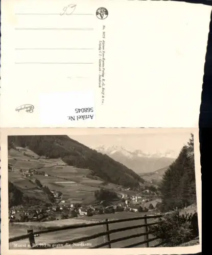 568045,Foto Ak Matrei a. Brenner geg. d. Nordkette