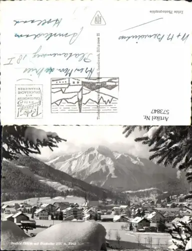 573847,Foto Ak Seefeld in Tirol m. Hocheder Winteransicht