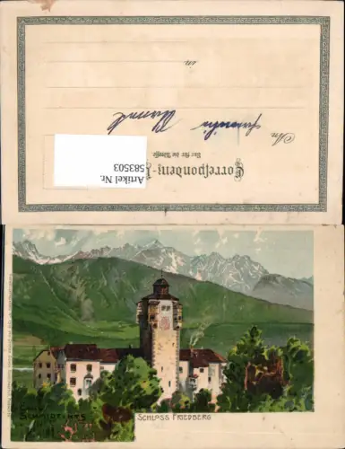 583503,Lithographie Carl Schmidt HTS Friedberg Volders pub Zieher 1510