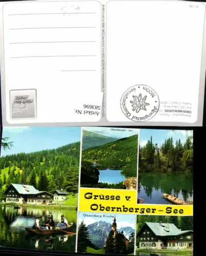 583696,Mehrbild Ak Obernberger See Obernberg am Brenner Ruderboot Kirche