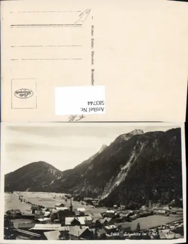 583744,Foto Ak Scharnitz i. Tirol Totale