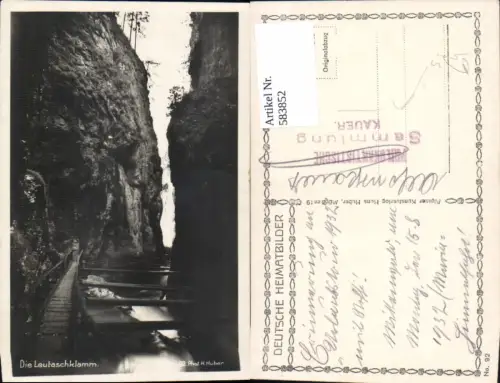 583852,Leutaschklamm Unterleutasch Leutasch Stempel Philokartistische Sammlung Kauer