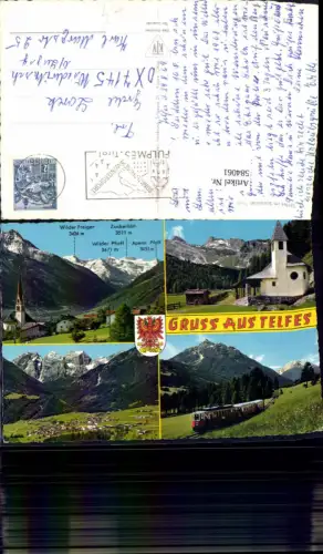 584061,Mehrbild Ak Telfes im Stubai Eisenbahn Totale Kirche