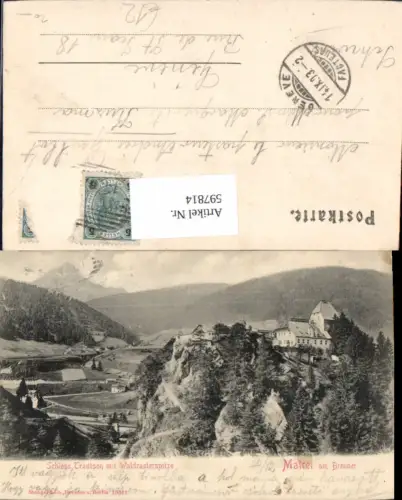 597814,Matrei am Brenner Schloss Trautson m. Waldrasterspitze