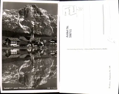 598715,Foto Ak Seefeld i. Tirol geg. Öfelekopf