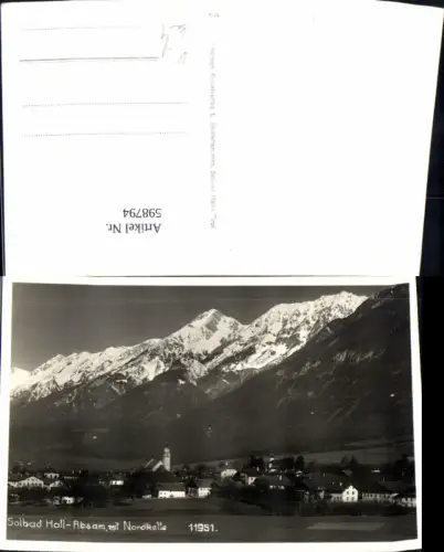 598794,Foto Ak Hall i. Tirol m. Nordkette pub E. Stockhammer 11951