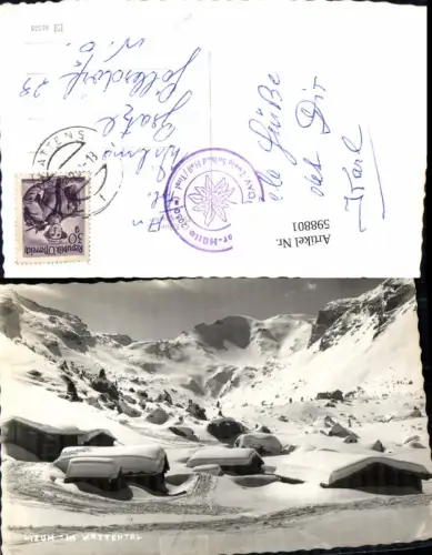 598801,Foto Ak Lizum i. Wattental Wattens Winteransicht Lizumer Hütte