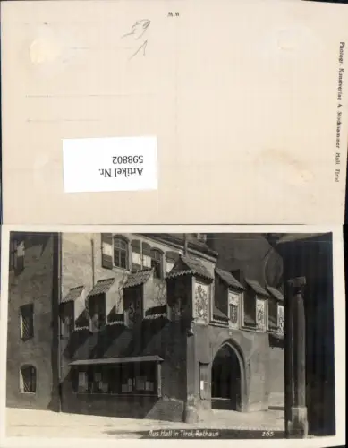 598802,Hall i. Tirol Rathaus pub A. Stockhammer 265