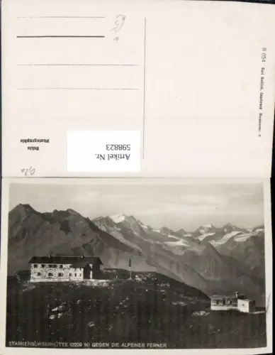 598823,Foto Ak Starkenburger Hütte geg. d. Alpeiner Ferner Neustift im Stubaital