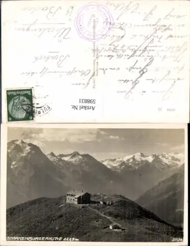 598831,Foto Ak Neustift im Stubaital Starkenburger Hütte