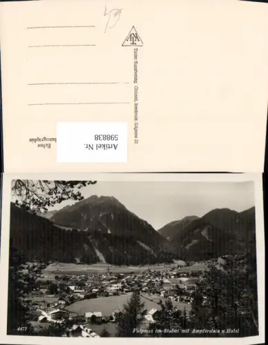 598838,Foto Ak Fulpmes i. Stubai m. Ampferstein u. Halsl