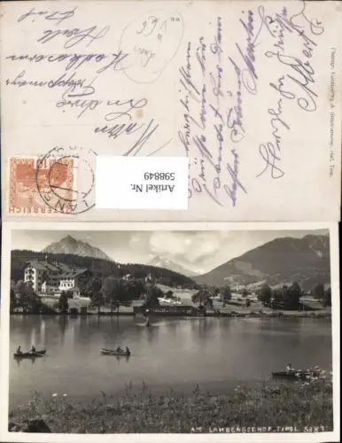 598849,Foto Ak Am Lanserseehof Lans Boote Ruderboote pub A. Stockhammer 5381
