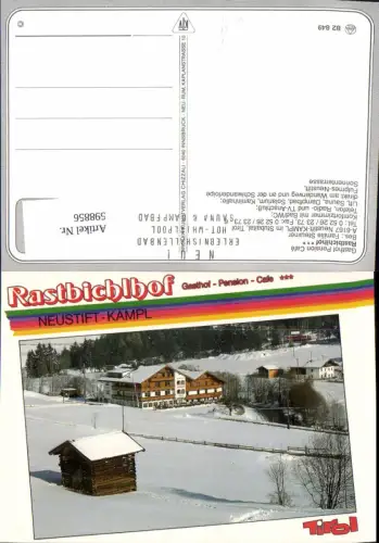 598856,Neustift im Stubaital Kampl Gasthof Pension Cafe Rastbichlhof Winteransicht