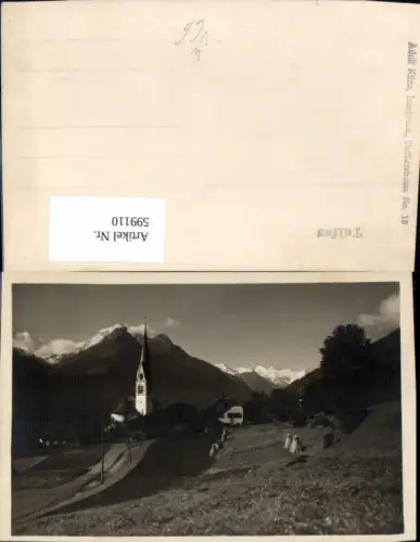 599110,Telfes Stubai Ansicht m. Kirche pub Ad. Künz