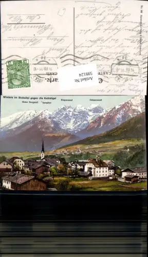 599124,Mieders im Stubaital geg. d. Kalkkögel