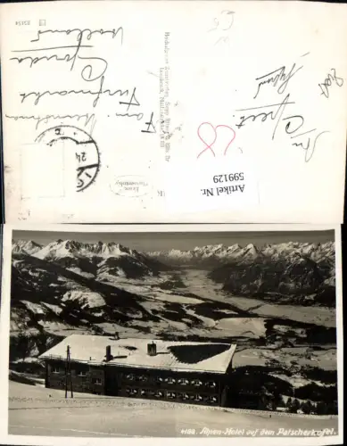 599129,Foto Ak Alpenhotel auf d. Patscherkofel Igls Patsch Innsbruck Winteransicht