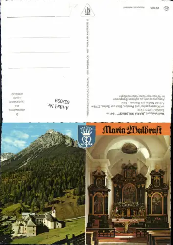 622059,Mehrbild Ak Matrei a. Brenner Wallfahrtsort Maria Waldrast Kirche
