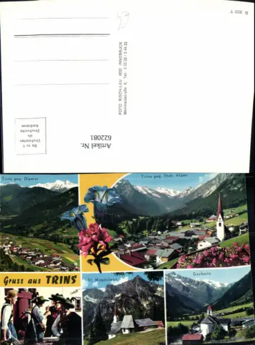 622081,Mehrbild Ak Trins geg. Olperer Gschnitz Tracht