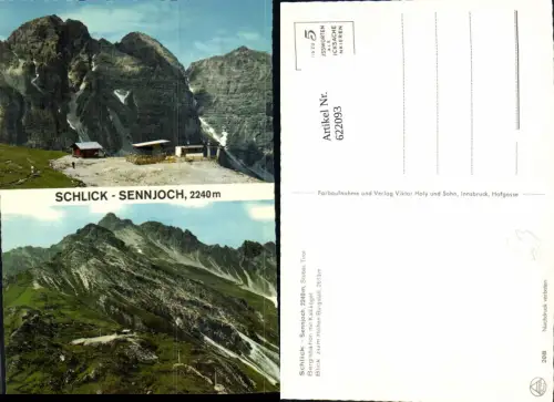 622093,Mehrbild Ak Schlick Sennjoch Stubai Bergstation Kalkkögel Blick z. Hohen Burgstall Fulpmes