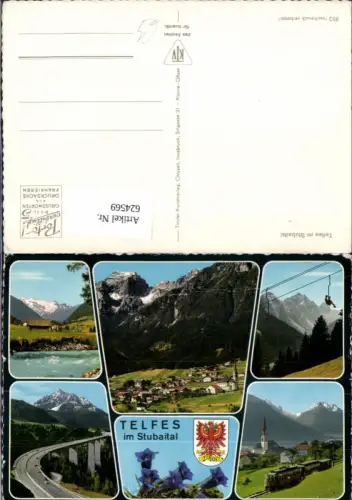624569,Mehrbild Ak Telfes i. Stubaital Eisenbahn Sessellift
