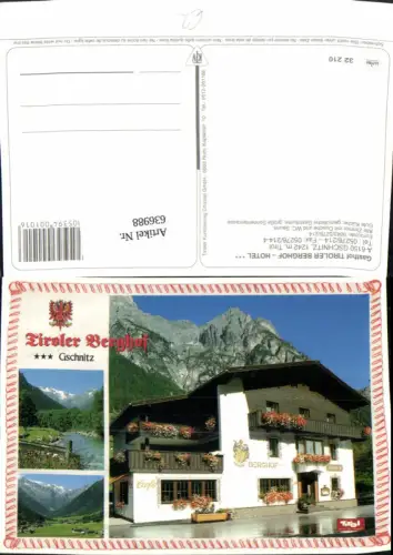 636988,Mehrbild Ak Gschnitz Gasthof Tiroler Berghof Hotel