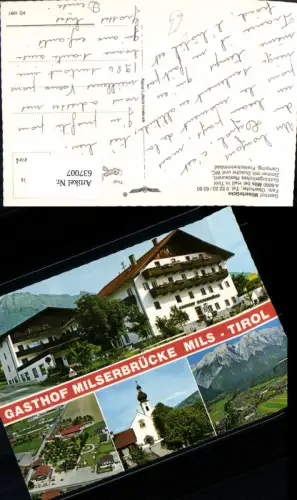 637007,Mehrbild Ak Mils Tirol Gasthof Milserbrücke Kirche Luftbild pub Alpine Luftbild FÖ 1091