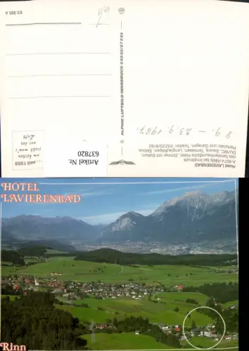 637820,Rinn b. Innsbruck Hotel Lavierenbad