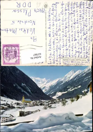 637867,Neustift i. Stubaital m. Zuckerhütl u. Stubaier Gletscher Winteransicht