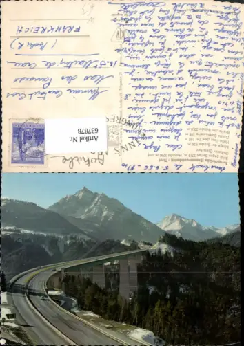 637878,Schönberg im Stubaital Europabrücke Brennerautobahn Blick geg. Serles Habicht