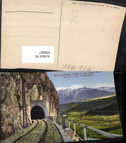 639467,Mittenwaldbahn Tunnel a. d. Wand 2 Patscherkofel Zirl pub Purger Co 12616