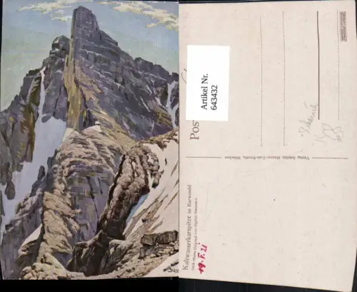 643432,Künstler Ak Sigfried Neumann Scharnitz Kaltwasserkarspitze i. Karwendel