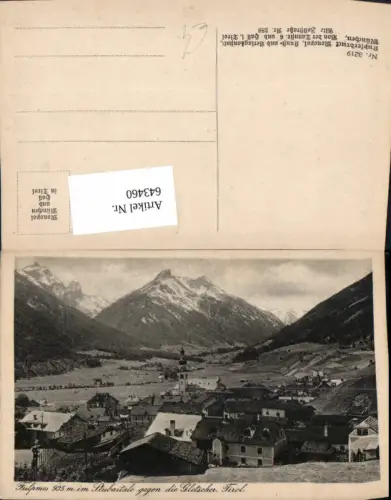 643460,Fulpmes i. Stubaital geg. d. Gletscher