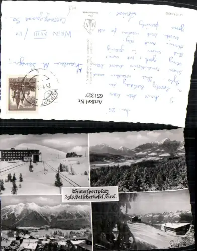 651327,Mehrbild Ak Igls Patscherkofel Winteransicht Bergbahn Innsbruck