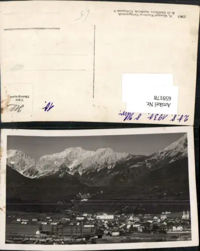 659178,Foto Ak Telfs geg. d. Mieminger Gruppe Oberinntal