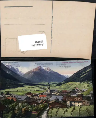 659191,Fulpmes geg. d. Gletscher