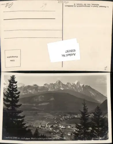 659197,Foto Ak Seefeld mit dem Wettersteingebirge Seefeld in Tirol