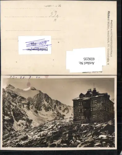 659235,Foto Ak Nürnberger Hütte Neustift im Stubaital pub Richard Müller