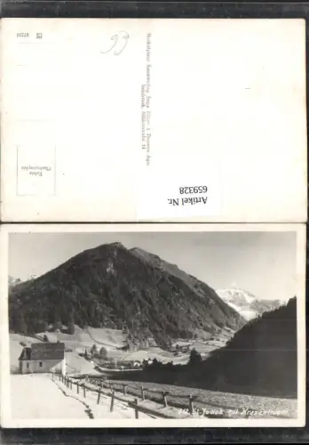 659328,Foto Ak St Jodok am Brenner mit Kraxenträger