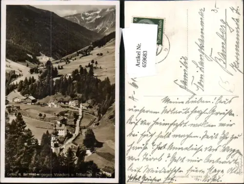 659683,Foto Ak Gries a. Brenner geg. Vinaders u. Triblaun